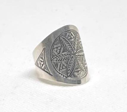 Berber Sterling Silver Ring: Handmade Engraved Tribal Jewelry, 925 Marijuana