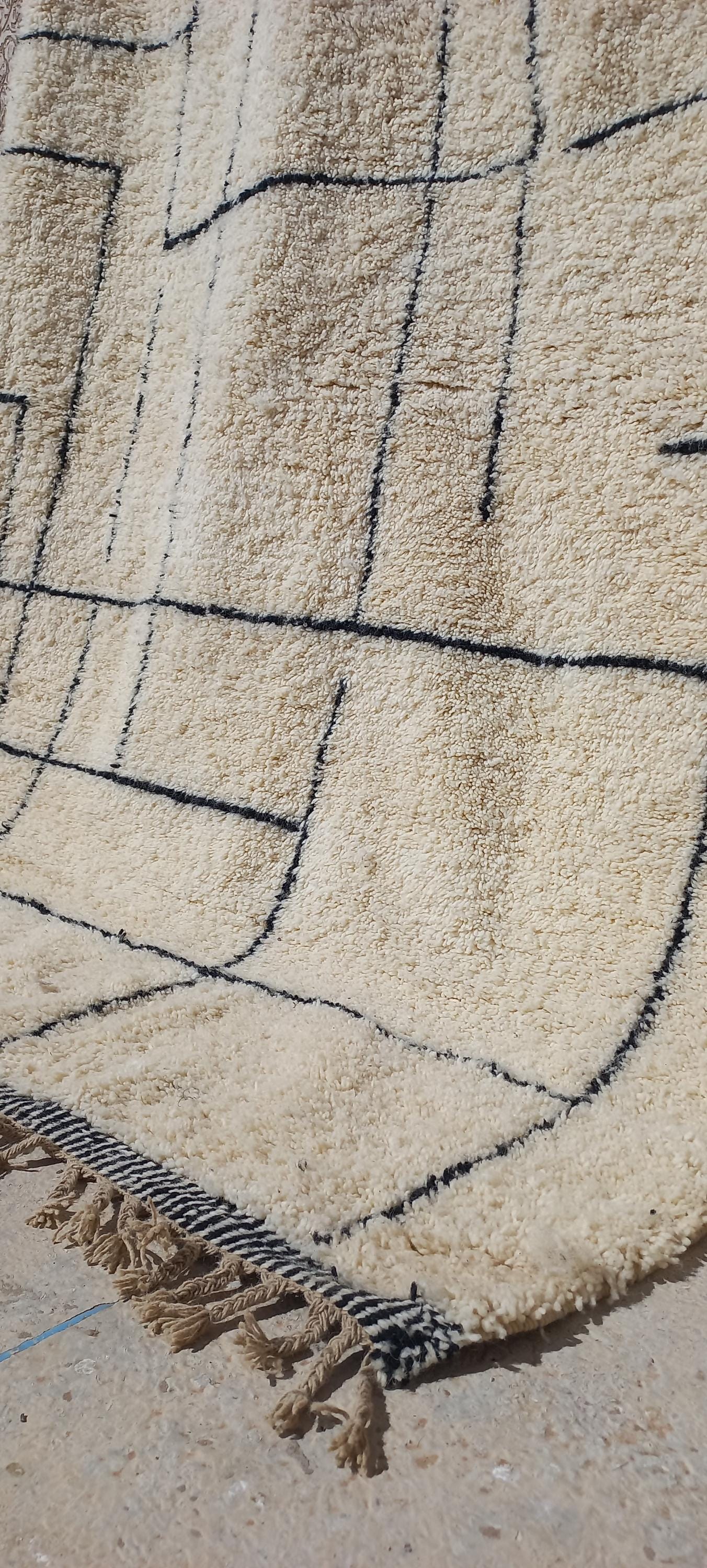 Berber Authentic Beni Ourain Rug 8x5 ft