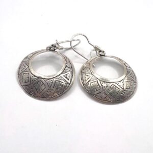 Tuareg Sterling Silver Amazigh Yaz Symbol Bohemian Gypsy Ethnic Hippie African Earrings: Berber Jewelry
