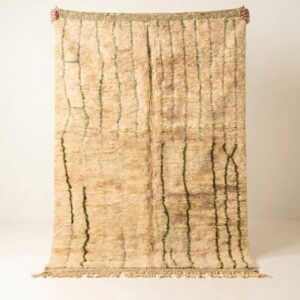 Mrirt Rug - Sandy Sage Green Wool Rug - Handmade Vertical Stripe Rug - Ultra Plush Area Rug - Berber Carpet - Multiple Sizes