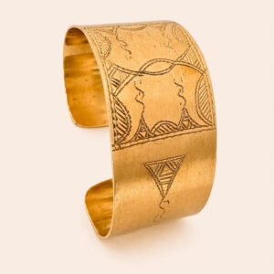 Amazigh Brass Motif Bracelet – Atlas Motif Bracelet