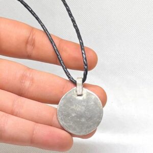 Amazigh Yaz Symbol Enamel Silver Pendant: Berber Kabyle Sterling Necklace