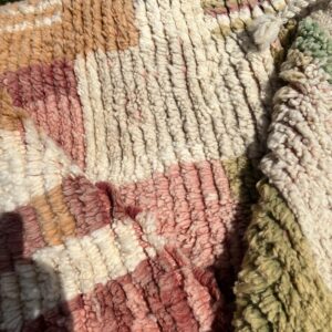Boujaad Rug - Earthy Terracotta Wool Rug - Handmade Abstract Rug - Pink Sage Boho Area Rug - Neutral Berber Carpet - Multiple Sizes