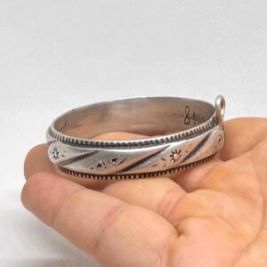 Antique Heavy Berber Silver Cuff Bangle