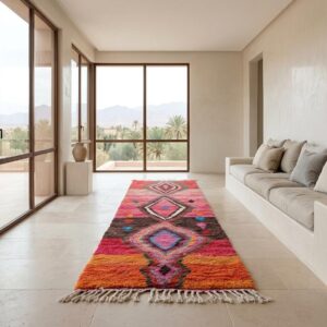 Berber Handwoven Pink Rug