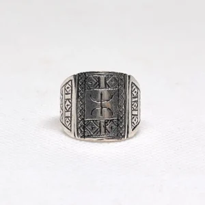 Berber Silver Ring - Handmade Sterling Silver Yaz Symbol