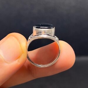 Berber Sterling Silver Ring: Black Onyx, Handmade Tribal Jewelry