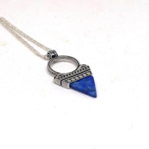 Tuareg Sterling Silver Pendant: African Tribal Talisman Necklace