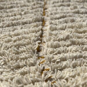 Beni Ourain Rug - Ivory Gold Wool Rug - Handmade Diamond Rug - Neutral Boho Area Rug - Berber Carpet - Multiple Sizes