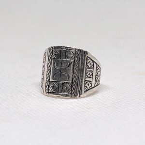 Berber Silver Ring: Handmade Sterling Silver Yaz Symbol - Boho Tribal Jewelry