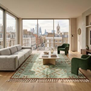 Berber Sage Green Beni ourain Rug