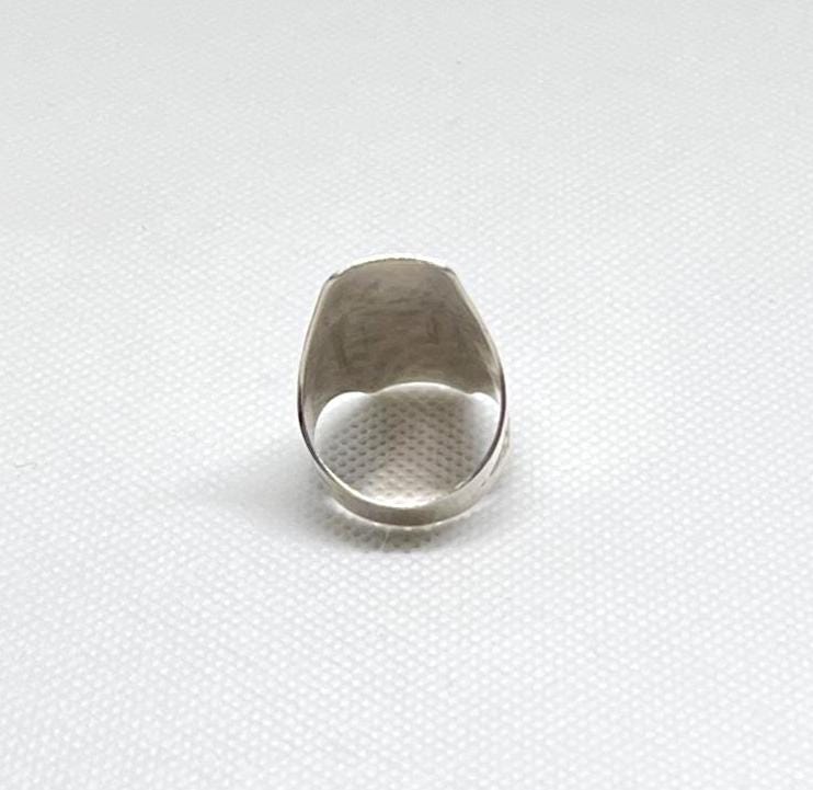 Vintage Engraved Sterling Silver Berber Ring: Tribal Jewelry, Size 8 US