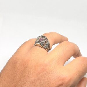 Handmade Berber Ring Size 9: Tribal Silver Boho Jewelry