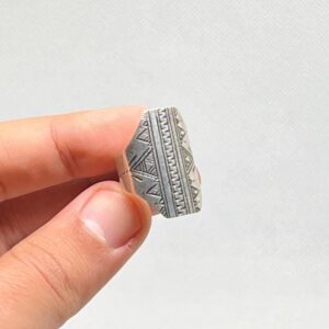 Handmade Sterling Silver Tuareg Ring: Berber Jewelry, Size 9