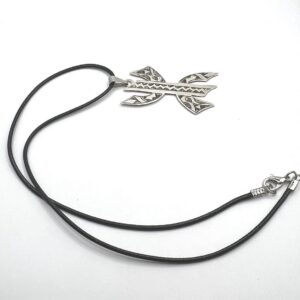 Vintage Engraved Handmade Amazigh Berber Sterling Silver Yaz Pendant: Kabyle Tuareg Free Man Necklace
