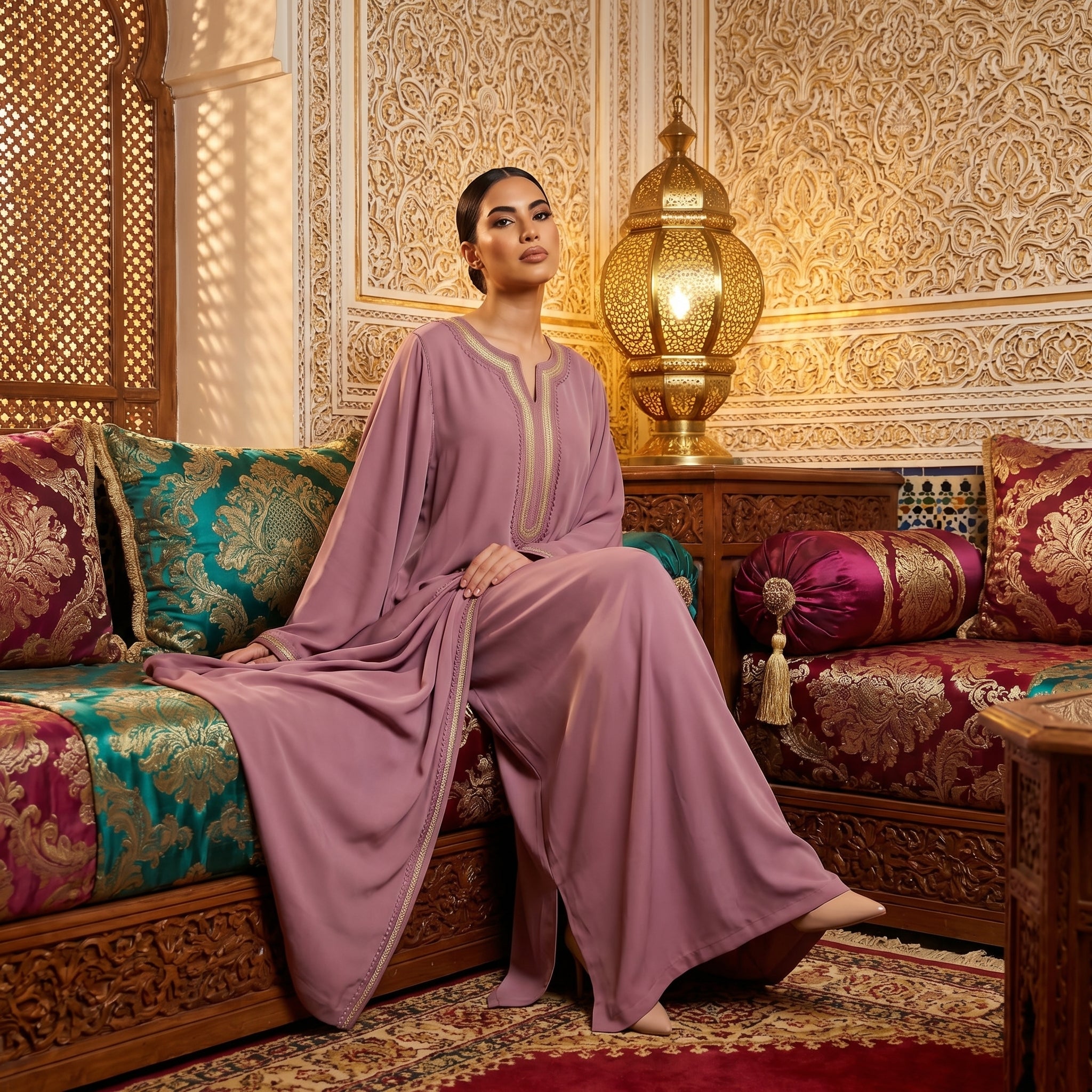 rose Dress - Moroccan Cultural Occasion Wear
