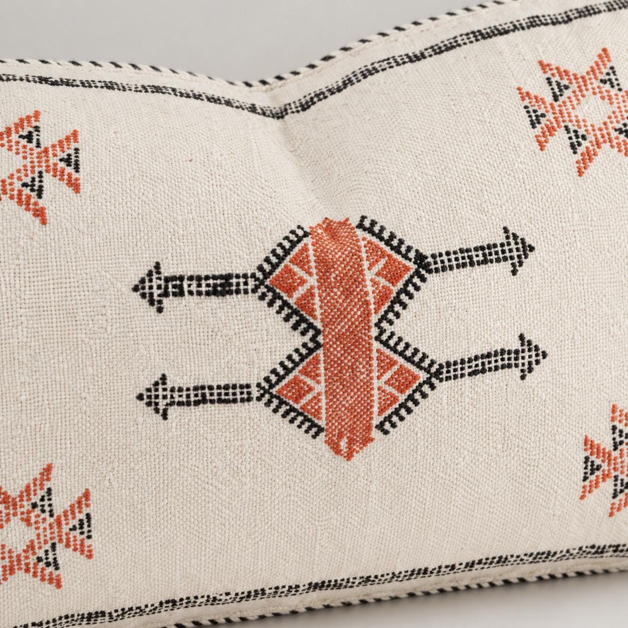 Amazigh Cactus Silk Cover 12x20 Handmade Lumbar Pillow