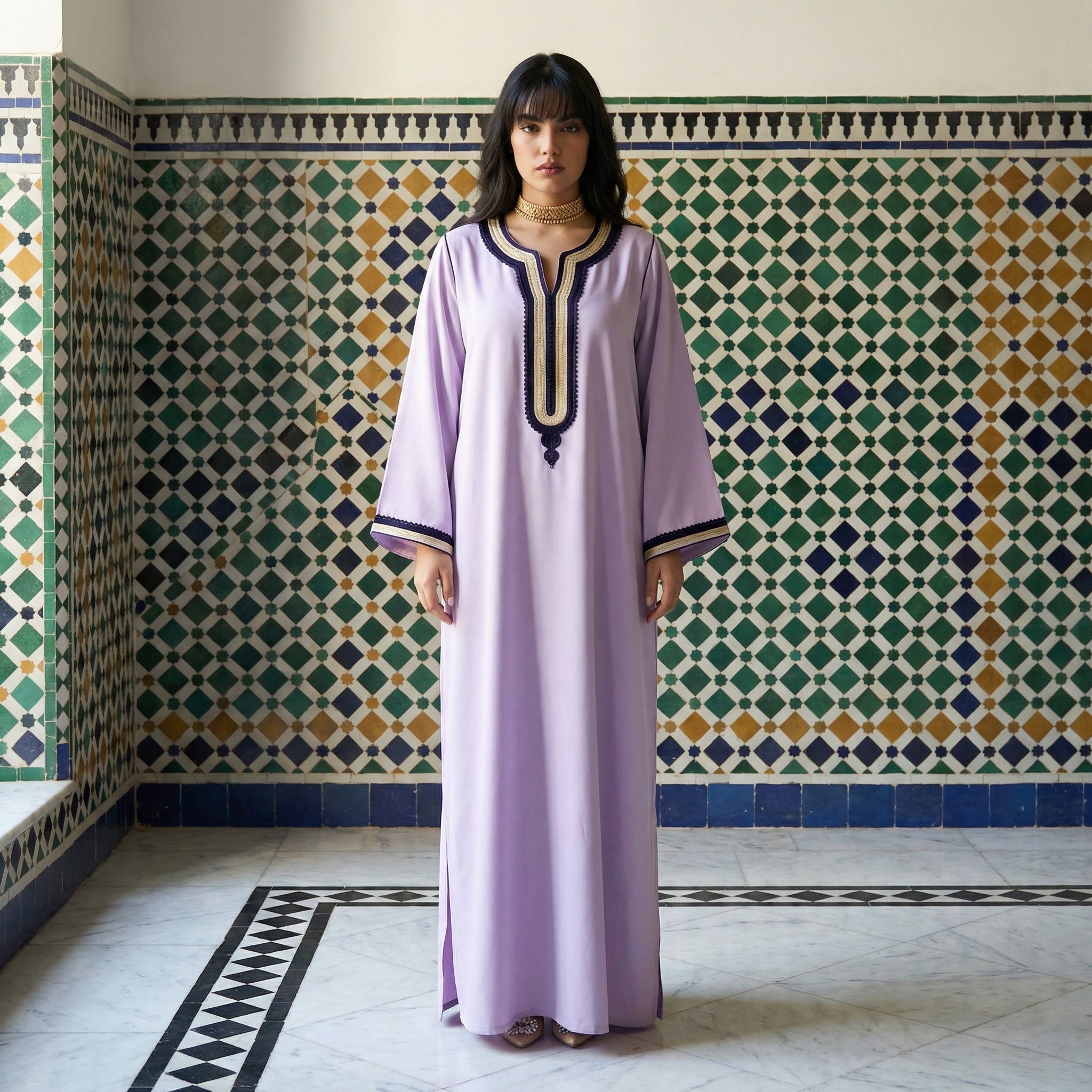 Lavender Kaftan - Amazigh Gold Occasion Wear