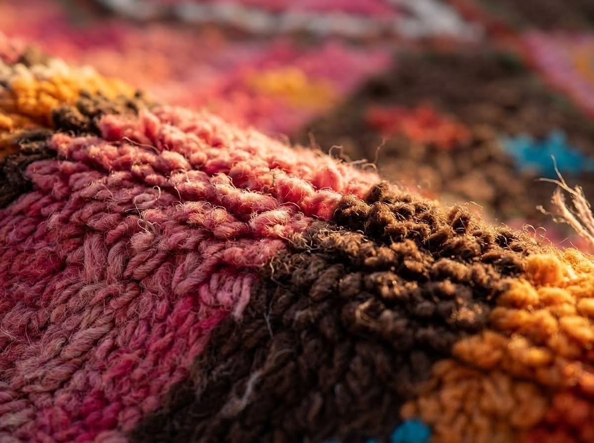 Berber Handwoven Pink Rug
