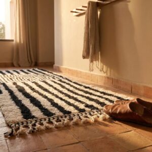Berber Black White Rug