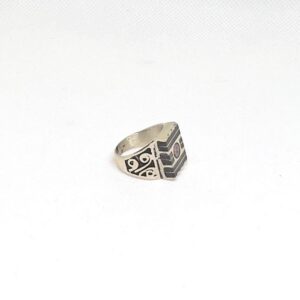 Handmade Berber Tuareg Ring: Metal Silver Plated Ethnic Tribal Jewelry