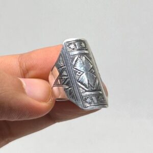 Handmade Sterling Silver Tuareg Ring: Size 7, Berber Jewelry
