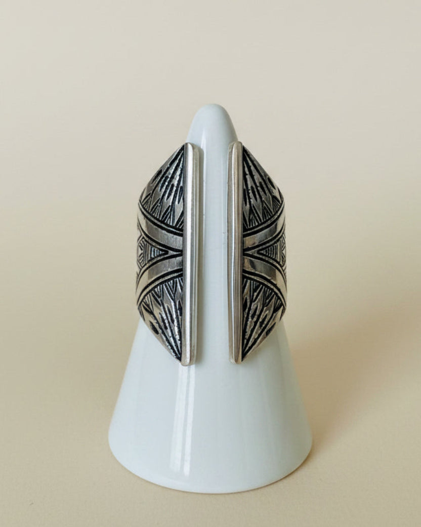 Amazigh Silver Ring – Tihya Heritage Inspired Design