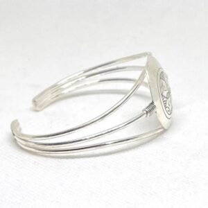 Handmade Sterling Silver Berber Bracelet: Engraved Bangle