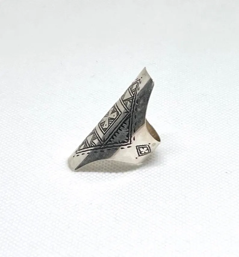 Berber Silver Rings - Vintage Engraved Tuareg Ring
