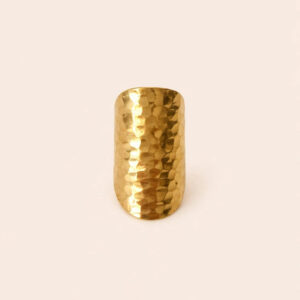Amazigh Brass Hammered Ring – Atlas Inspired Open Wrap Statement Design