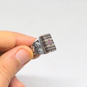 Handmade Berber Tuareg Ring: Metal Silver Plated Ethnic Tribal Jewelry