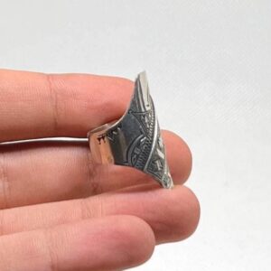 Berber Sterling Silver Ring: Handmade Tuareg Tribal Jewelry, Size 8