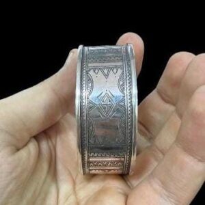 Tuareg Sterling Silver Cuff Bracelet: African Berber Bohemian Ethnic Gypsy Jewelry