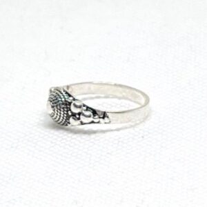 Berber Beaded Balls Spiral Sterling Silver Ring: Handmade Tribal Ethnic Traditional Vintage Jewelry