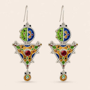 Tazerzit Earrings - Amazigh Silver Heritage Jewelry