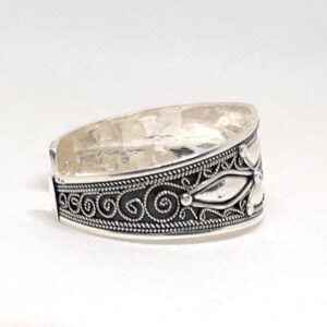 Handmade Sterling Silver Cuff: Berber Tribal Bangle