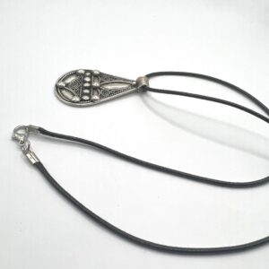 Berber Amulet Sterling Silver Pendant Necklace: Tuareg Cross