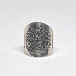 Berber Sterling Silver Ring: Handmade Engraved Tribal Jewelry, 925 Marijuana