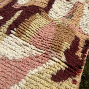 Boujaad Rug - Terracotta Orange Wool Rug - Handmade Abstract Rug - Autumn Boho Area Rug - Earthy Berber Carpet - Multiple Sizes