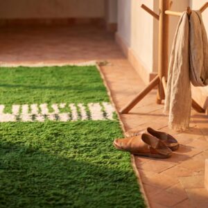 Berber Green Hallway Rug