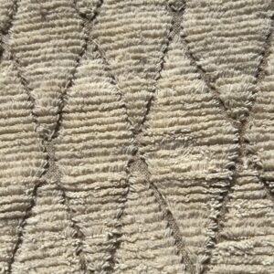 Beni Ourain Rug - Shaggy Ivory Taupe Wool Rug - Handmade Diamond Rug - Fluffy Neutral Berber Carpet - Boho Area Rug - Multiple Sizes