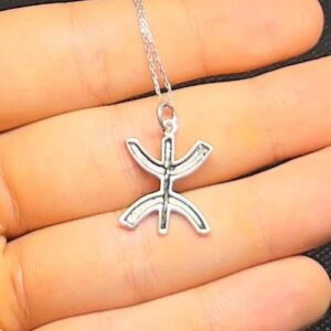 Amazigh Berber Symbol Necklace: Sterling Silver Jewelry