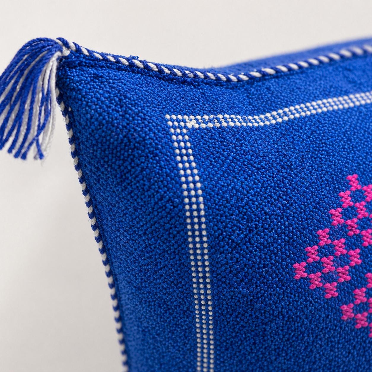 Amazigh Cactus Silk Cover 12x20 Handmade Lumbar Pillow
