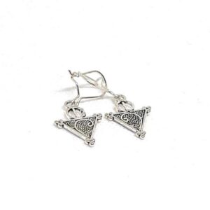 Berber Fibula Earrings: Boho Silver Ethnic Jewelry