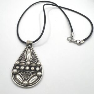 Berber Amulet Sterling Silver Pendant Necklace: Tuareg Cross