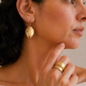 Amazigh Brass Ring – Tasga Vine Motif Statement Design