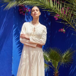 Abaya - Beige Design Detail