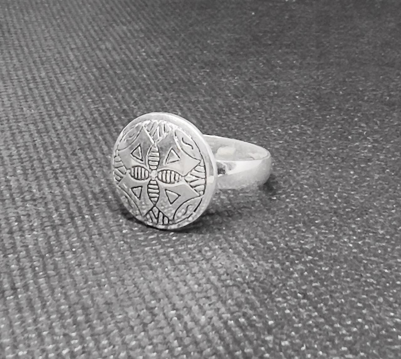 Handmade Sterling Silver Tuareg Ring: Ethnic Boho Berber Tribal Jewelry
