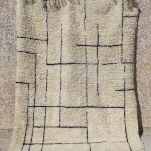 Berber Authentic Beni Ourain Rug 8x5 ft