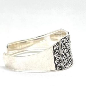 Adjustable Berber Bracelet, Sterling Silver Tuareg Tribal Cuff